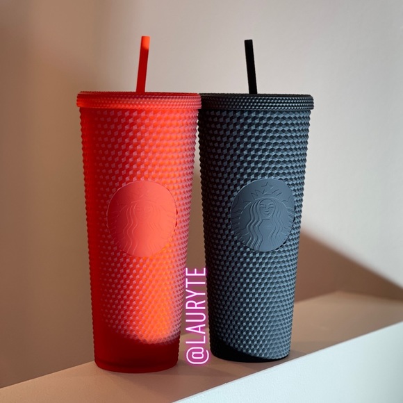 Starbucks Red and Black Studded Tumblers - Picture 2 of 4